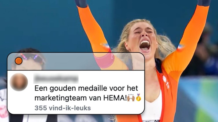 HEMA komt beslagen ten ijs met gouden inhaker op olympische winst Jutta Leerdam